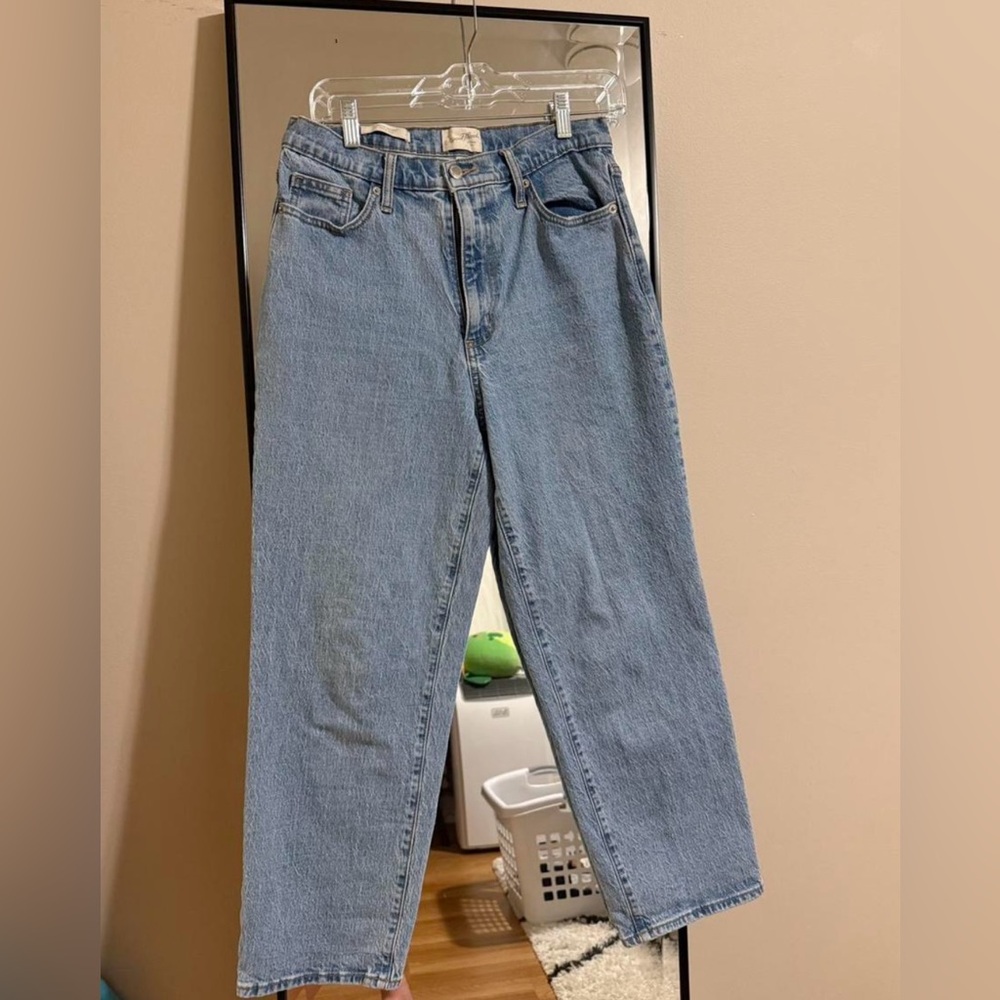 Vintage Straight Blue Denim Jeans